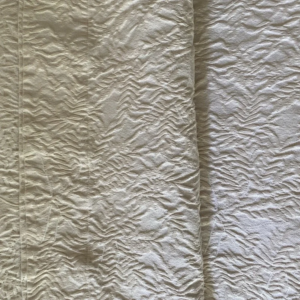Salamander Touch Coverlet Full Ivory 96x82 Cotton Made Italy